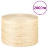 vidaXL K&ouml;ysi 100% Sisal 3 mm 2000 m