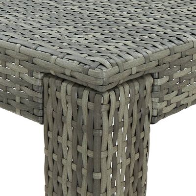 vidaXL Puutarhan baaripöytä harmaa 60,5x60,5x110,5 cm polyrottinki