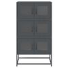 vidaXL Highboard Antrasiitti 68x39x123 cm terästä