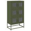 vidaXL Highboard Oliivinvihre&auml; 68x39x123 cm Ter&auml;s