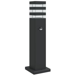 vidaXL Pylv&auml;svalaisin liiketunnistimella musta 50 cm alumiini