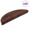 vidaXL Porrasmatot 20 kpl 56x17x3 cm Ruskea Puolipy&ouml;re&auml;