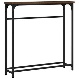 vidaXL Konsolip&ouml;yt&auml; ruskea tammi 75x19,5x75 cm tekninen puu