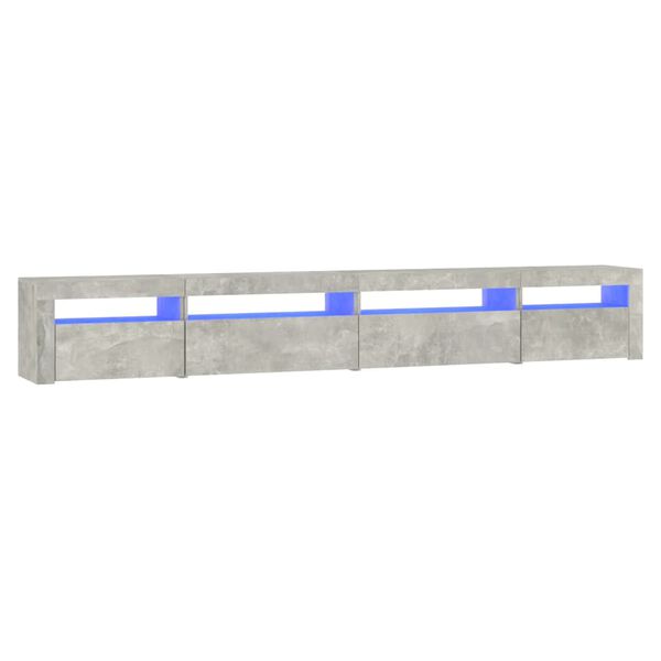 vidaXL TV-taso LED-valoilla betoninharmaa 270x35x40 cm