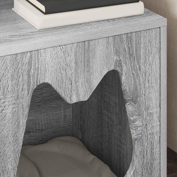 vidaXL Kissatalo Harmaa Sonoma 42,5 x 40 x 53,5 cm Tekninen puu