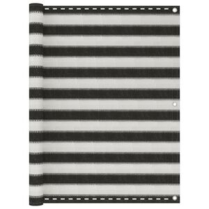 vidaXL Parvekkeen suoja HDPE 120x500 cm antrasiitti ja valkoinen