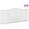 vidaXL Kaarevat kivikorit 20 kpl 400x50x160/180 cm galvanoitu rauta