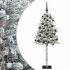 vidaXL Muovinen joulukuusi koristeilla 120 cm 150 LEDi&auml;
