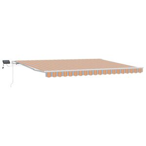 vidaXL Vedett&auml;v&auml; markiisi Moniv&auml;rinen 450 &times; 350 cm Kangas ja alumiini