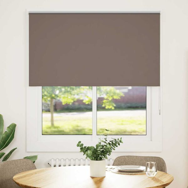 vidaXL Rullaverho Blackout kahvi 140x130 cm Kankaan leveys 136,6 cm
