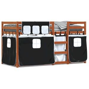 vidaXL Parvis&auml;nky verhoilla mustavalkoinen 90x200 cm t&auml;ysi m&auml;nty