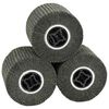vidaXL Hiontarullat 3 pcs Musta 12 x 12 x 10 cm Synteettinen kuitu
