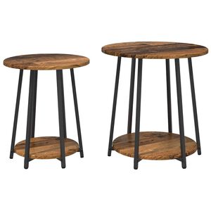 vidaXL Sivup&ouml;yt&auml;setti hyllyll&auml; 2 pcs Vanha puu ja musta