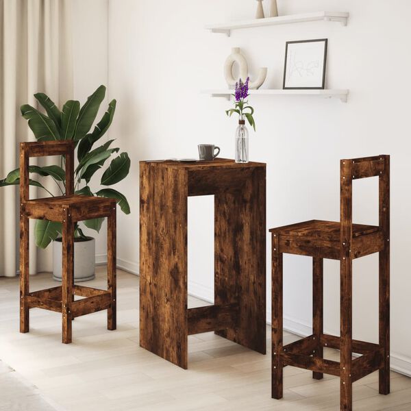 vidaXL Baaripöytä savutammi 51x50x103,5 cm tekninen puu