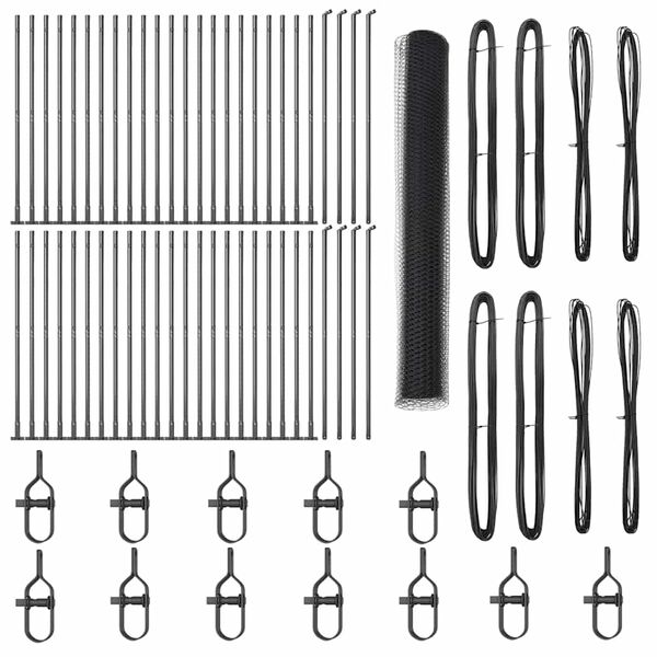 vidaXL Aitalatu Harmaa 100 x 1,2 m (13 mm verkko) Ter&auml;st&auml; ja PVC:t&auml;