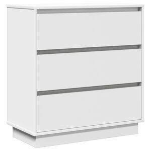 vidaXL Y&ouml;p&ouml;yt&auml;kaappi Valkoinen 71 x 34,5 x 75 cm Tekninen puu