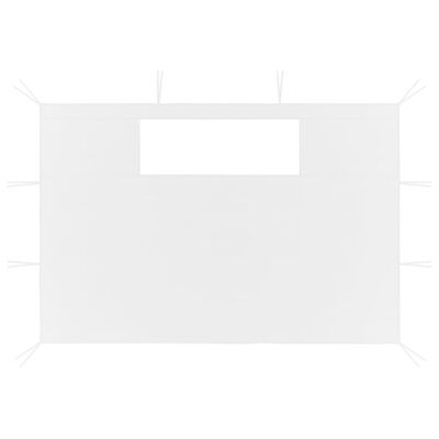 vidaXL Huvimajan sivuseinät ikkunoilla 2 kpl 4x2,1 m valkoinen