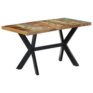vidaXL Ruokap&ouml;yt&auml; 140x70x75 cm uusiok&auml;ytetty puu