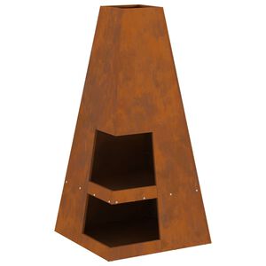 vidaXL Tulisija Ruskea 50 x 50 x 100 cm Ter&auml;s