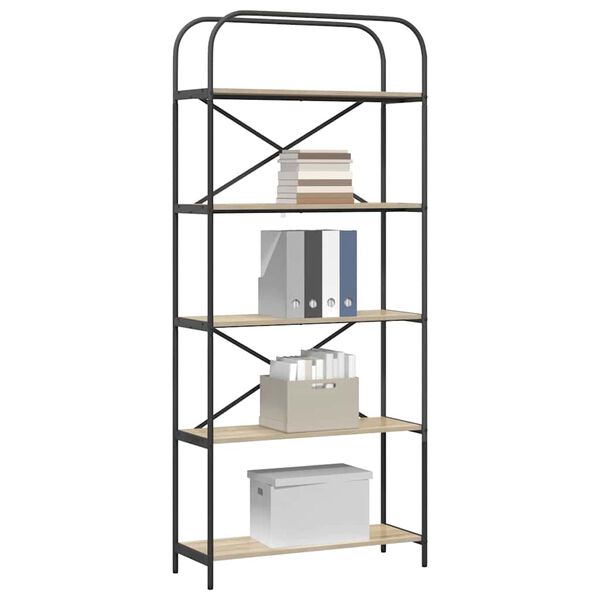 vidaXL Kirjahylly Sonoman tammi 80 x 30 x 183 cm Tekninen puu