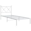 vidaXL Metallisängynrunko ilman patjaa päätylevy valkoinen 75x190 cm