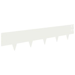 vidaXL Nurmireunus 50 kpl 100 x 20 cm Ter&auml;s valkoinen
