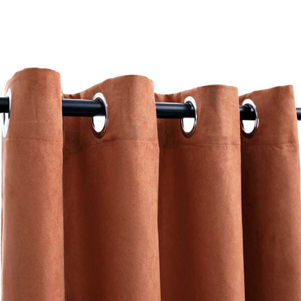 vidaXL Pimennysverhot metallirenkailla 2 kpl ruoste 140x175 cm