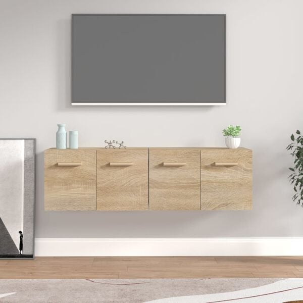 vidaXL Sein&auml;kaapit 2 kpl Sonoma-tammi 60x36,5x35 cm tekninen puu