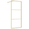 vidaXL Walk-in suihkun sein&auml;ke kirkas ESG-lasi kulta 90x195 cm