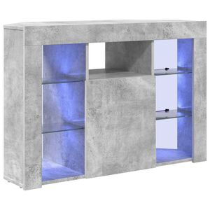 vidaXL Kulma LED TV -kaappi 100x40x68cm Betoni Harmaa Tekninen puu