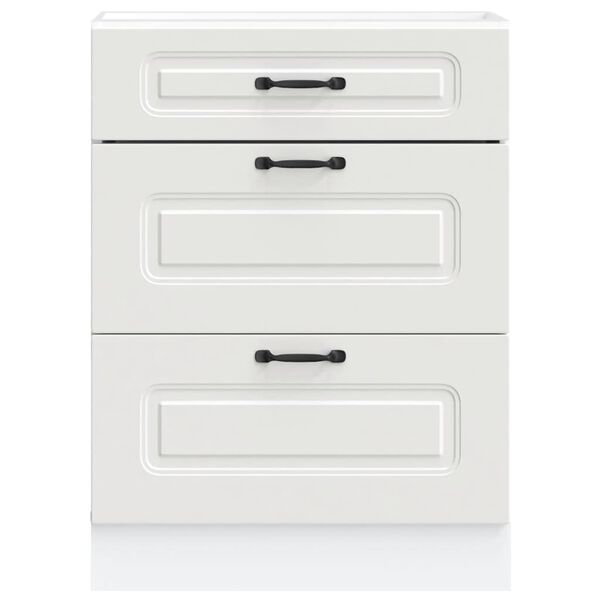 vidaXL Keitti&ouml;n pohjakaappi Kalmar valkoinen tekninen puu