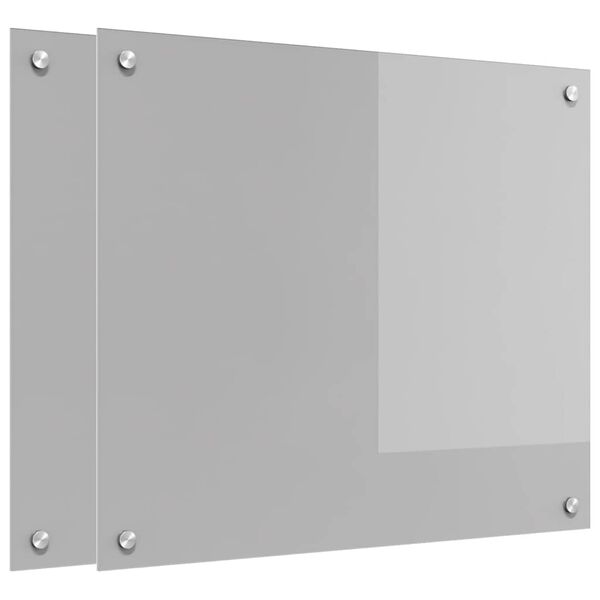 vidaXL Keittiön suojapaneeli 2 pcs Vaaleanharmaa 70 x 60 cm