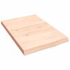 vidaXL Kylpyhuoneen ty&ouml;taso 40x60x(2-4) cm k&auml;sittelem&auml;t&ouml;n t&auml;ysi puu