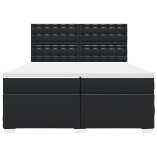 vidaXL Jenkkisänky patjalla musta 200x200 cm keinonahka