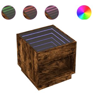 vidaXL sohvap&ouml;yt&auml; Infinity LED-valoilla savutammi 50x50x50 cm