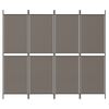 vidaXL 4-paneelinen Tilanjakaja antrasiitti 200x180 cm kangas