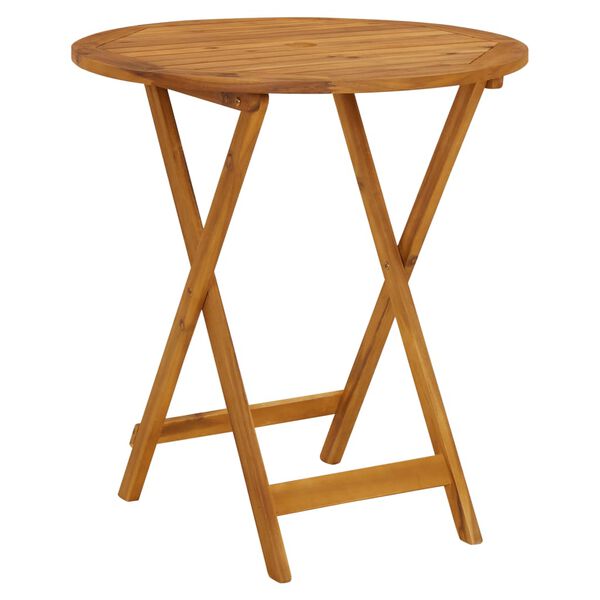 vidaXL 3-osainen Bistrosarja beige polypropeeni ja t&auml;ysi akasiapuu