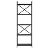 vidaXL Kirjahylly Musta tammi. 56 x 34 x 171 cm Tekninen puu