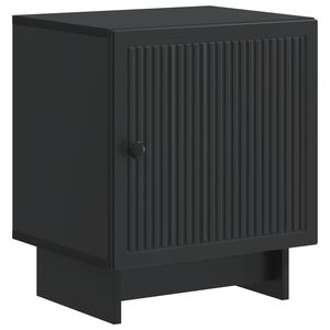 vidaXL Y&ouml;p&ouml;yt&auml;kaappi Musta 43 x 34,5 x 50 cm Tekninen puu