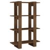 vidaXL Kirjahylly/tilanjakaja ruskea tammi 80x30x123,5 cm