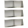 vidaXL Pato 6 kpl 60 x 12 x 40 cm Ruostumaton ter&auml;s Hopea