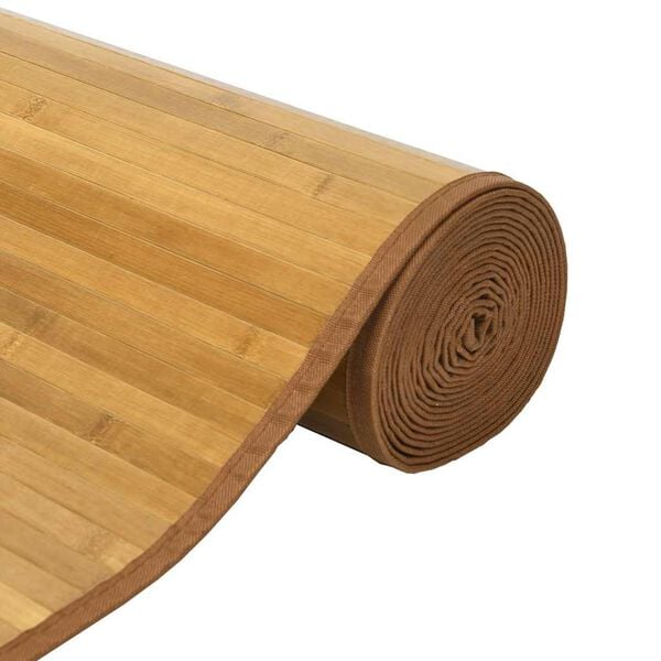 vidaXL Matto suorakaide luonnollinen 60x100 cm bambu