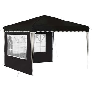 vidaXL Pop-up Juhlateltta 288 x 288 x 245 cm Musta Oxford-kangas