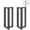 vidaXL Baarip&ouml;yd&auml;n jalat T-muotoiset 2 kpl antrasiitti 40x35x(90-91) cm ter&auml;s