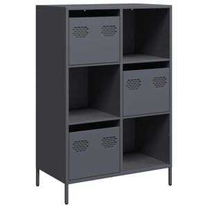 vidaXL Highboard Antrasiitti 68x39x103,5 cm Ter&auml;s