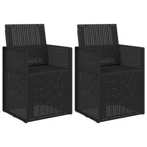 vidaXL Puutarhan ruokatuolit 2 pcs Antrasiitti 53 x 47 x 88,5 cm PP