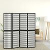 vidaXL Tilanjakaja 4 paneelia japanilaistyylinen 160x170 cm musta