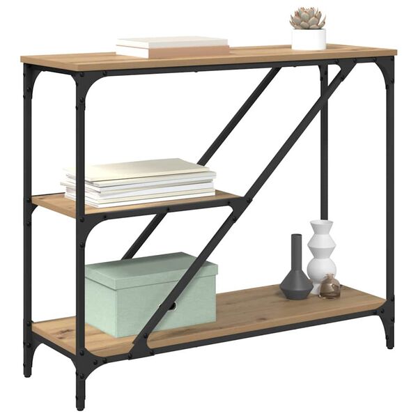 vidaXL Konsolipöytä Artisan tammi 88,5 x 30 x 75 cm Tekninen puu