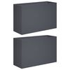 vidaXL Puutarha ruukku 2 kpl Antrasiitti 80 x 40 x 50 cm