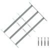 vidaXL Ikkunoiden turvaverkko 3 ristikkopalkilla 3 pcs 430-740 mm